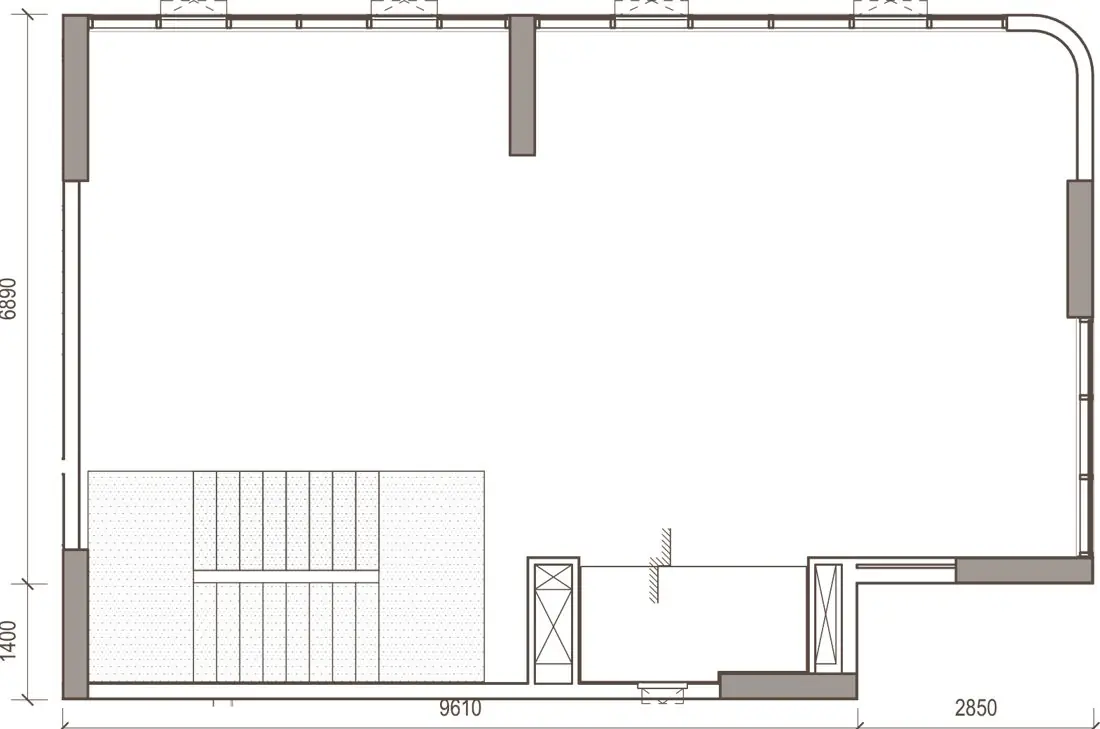 Mặt bằng minh họa Podium Shop SH04 tầng 2